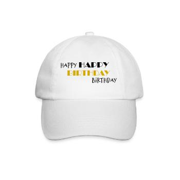 ALLES GUTE ZUM GEBURTSTAG. ALLES GUTE ZUM GEBURTSTAG. JAHRESTAG. - Baseballkappe - Weiß/Weiß - Vorne