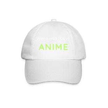 Anime Weekend Plans Graphic Design - Baseball Cap - white/white - Front