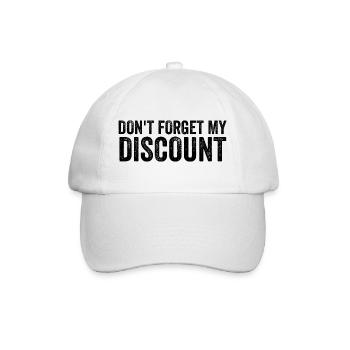N’oubliez pas ma réduction pour les hommes plus âgés - Casquette classique - blanc/blanc - Devant