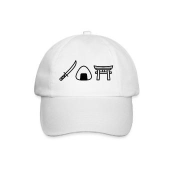 Minimalist Japan / Anime Shirt - Baseball Cap - white/white - Front