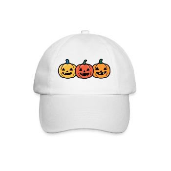 Pumpkin Halloween Comic - Baseball Cap - white/white - Front