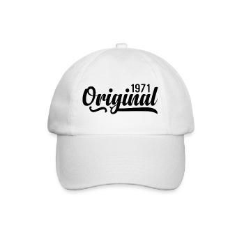 1971 Birthday 54 years old, retro 1971 - Baseball Cap - white/white - Front