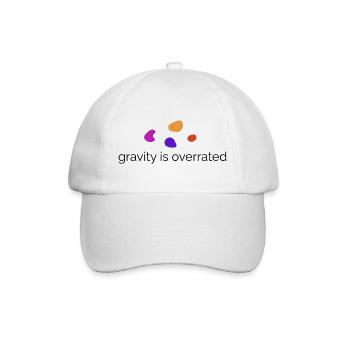 Gravity is overrated - Bouldern Design - Baseballkappe - Weiß/Weiß - Vorne