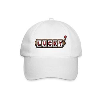 Lucky Slot Machine Design - Baseball Cap - white/white - Front