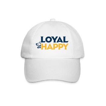Loyal Happy Dog Emblem - Baseballkappe - Weiß/Weiß - Vorne