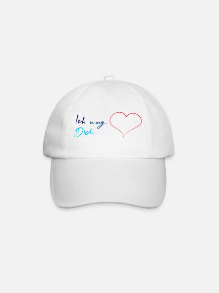 If you want to say "I like you" - Baseball Cap - white/white