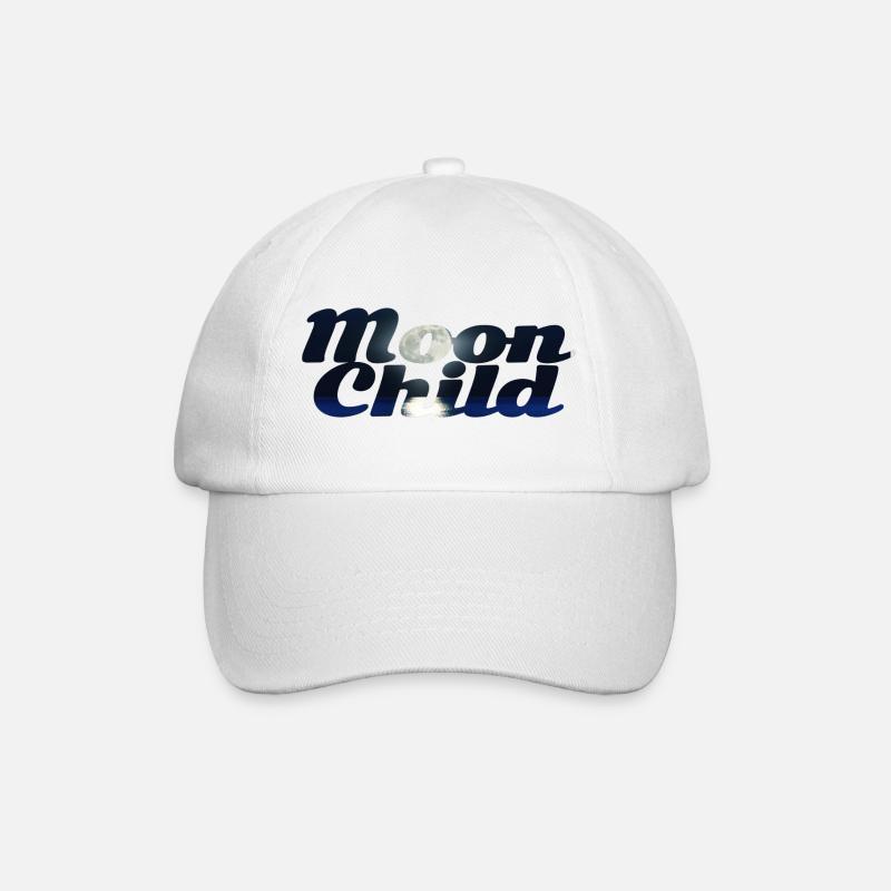 Mondkind-Silhouette-Design - Baseballkappe - Weiß/Weiß