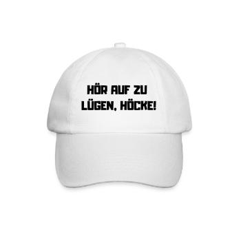 Stop Lying – Protest Slogan against AfD - Baseball Cap - white/white - Front