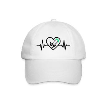 Heart Kitesurfing – Passion Water Sports - Baseball Cap - white/white - Front
