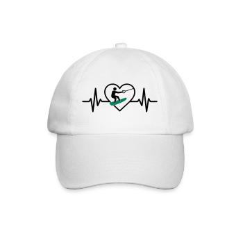 Herz Wakeboard – Passion for water sports - Baseball Cap - white/white - Front