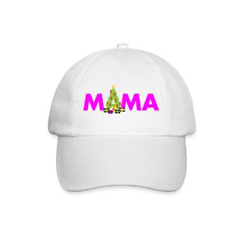 Mama Weihnachtsbaum - Baseballkappe - Weiß/Weiß - Vorne
