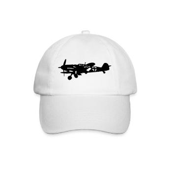 Bf-109 - Baseballkappe - Weiß/Weiß - Vorne