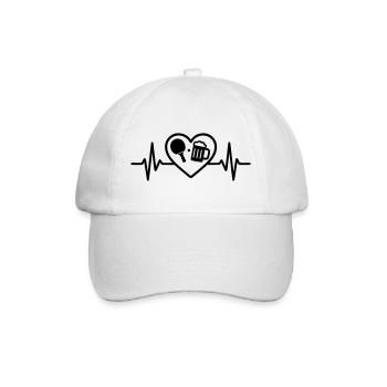 Bière de tennis de table Heart - Casquette classique - blanc/blanc - Devant