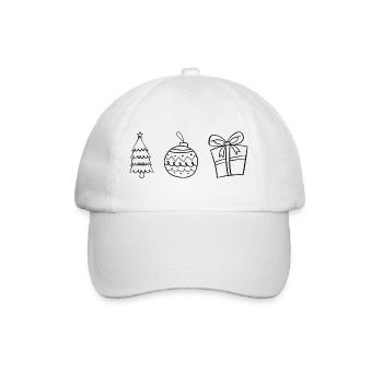 Noël minimaliste – Designs de Noël simples - Casquette classique - blanc/blanc - Devant