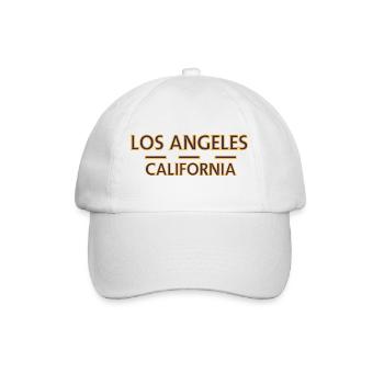 Los Angeles, Kalifornien - Baseballkappe - Weiß/Weiß - Vorne