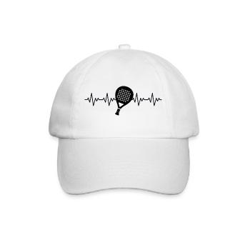 Battement de cœur ECG Padel Tennis - Casquette classique - blanc/blanc - Devant