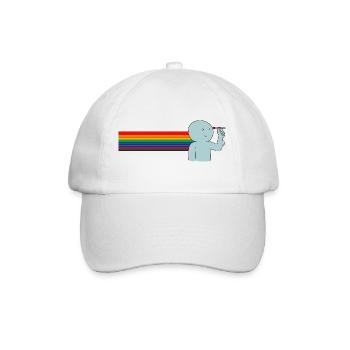 Darts & Rainbow Vibes - Baseballkappe - Weiß/Weiß - Vorne