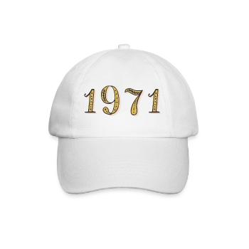 Cadeau d’anniversaire 1971 Vintage 1971  - Casquette classique - blanc/blanc - Devant
