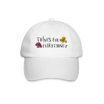Thanks for everything - Baseball Cap - white/white - Front