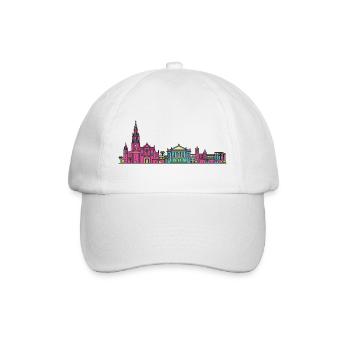 Murcia City Skyline Cathedral Modern Line Art - Baseball Cap - white/white - Front