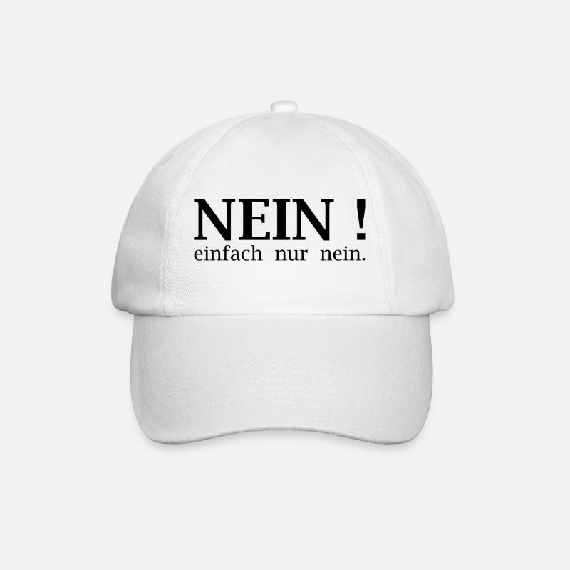 Nein! einfach nur nein. - Baseballkappe - Weiß/Weiß