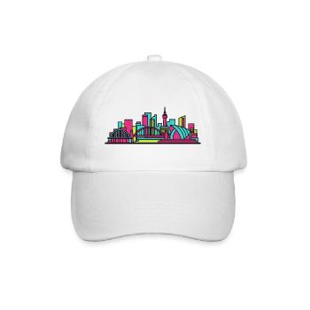 Newcastle City Skyline Tyne Bridge Modern Art - Baseball Cap - white/white - Front