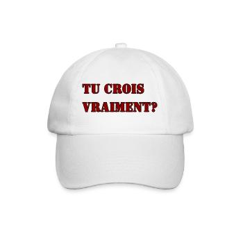 TU CROIS VRAIMENT? - Casquette classique - blanc/blanc - Devant