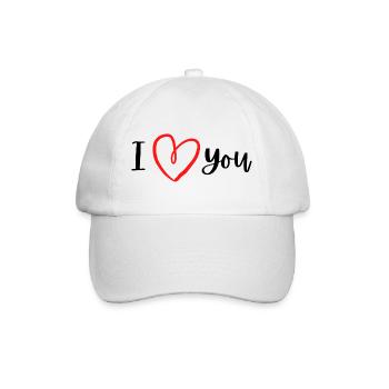 I love you. - Casquette classique - blanc/blanc - Devant
