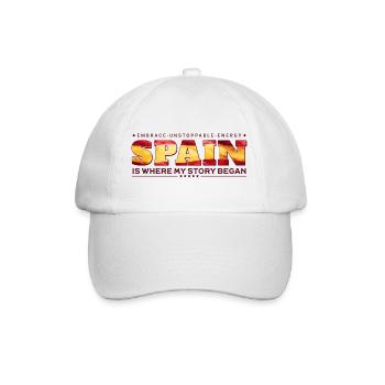 Spain Is Where My Story Began - Baseball Cap - white/white - Front