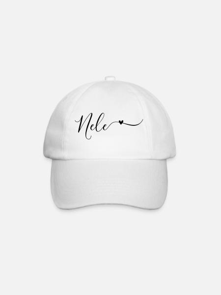 Nele Name Vorname Dekorativ - Baseballkappe - Weiß/Weiß