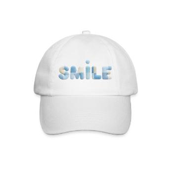 Stitch Patch Smile Lettering - Baseball Cap - white/white - Front