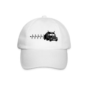 Truck heart rate - Baseball Cap - white/white - Front