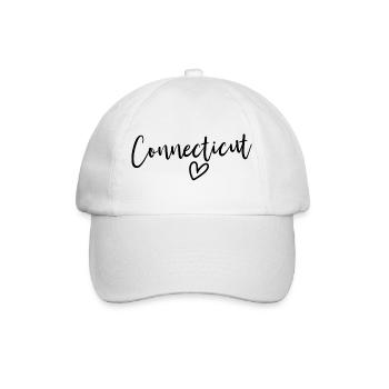 Connecticut Heart Women's Love Connecticut - Baseball Cap - white/white - Front