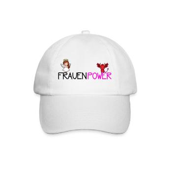Frauenpower - Baseballkappe - Weiß/Weiß - Vorne
