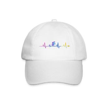 Heartbeat Cyclist Gradient - Baseball Cap - white/white - Front