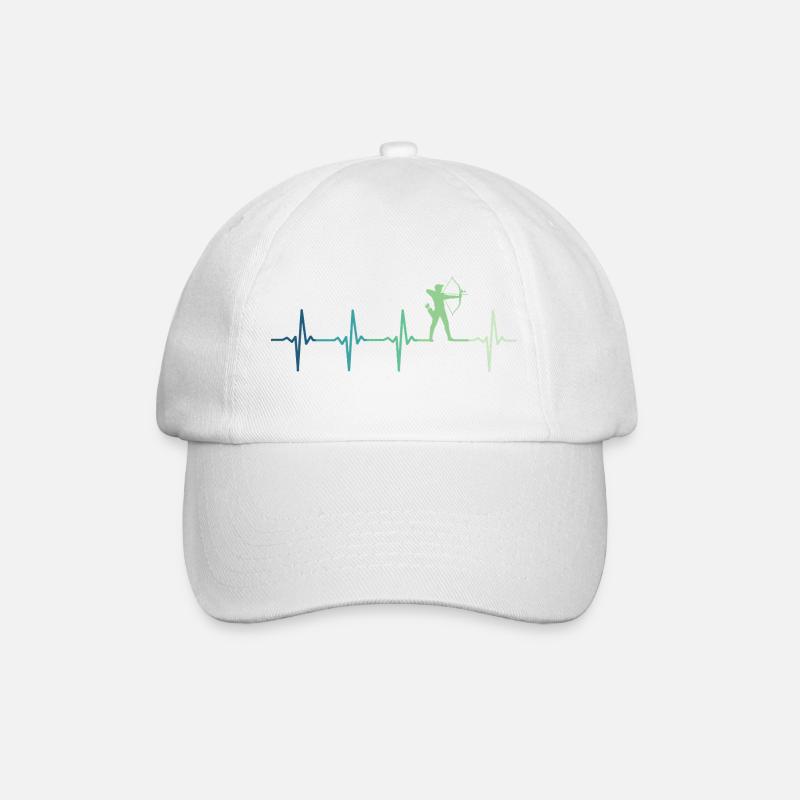 Bogenschießen Bogenschießen Herzschlag - Baseballkappe - Weiß/Weiß