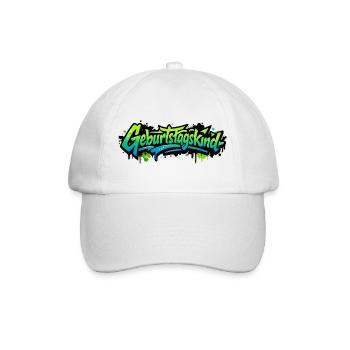 geburtstagskind - Baseballkappe - Weiß/Weiß - Vorne