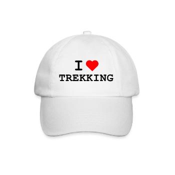 J’adore le trekking - Ich liebe Trekking - Casquette classique - blanc/blanc - Devant