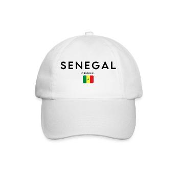 Fierté sénégalaise, design minimaliste et élégant - Casquette classique - blanc/blanc - Devant