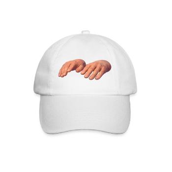Hands in soft earth tones - Baseball Cap - white/white - Front