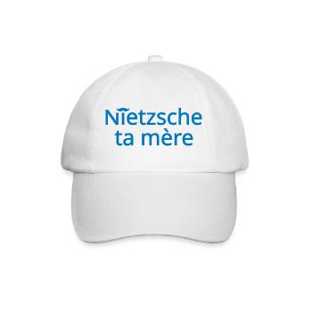 Nietzsche ta mère Bleu Clair - Casquette classique - blanc/blanc - Devant