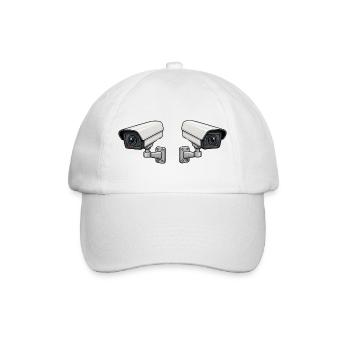 Dual Camera Surveillance Art - Baseball Cap - white/white - Front
