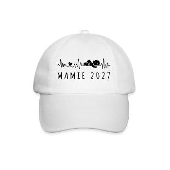 Future Mamie 2027 Battement de Cœur - Baseballkappe - Weiß/Weiß - Vorne