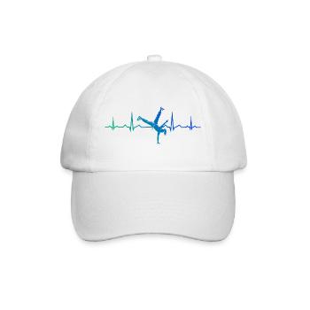 Geschenkidee für eine Dance-Fanin mit Hip-Hop-Tanz - Baseballkappe - Weiß/Weiß - Vorne