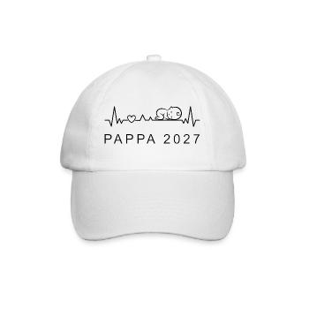 Dad 2027 Heartbeat Pregnancy Swedish - Baseball Cap - white/white - Front