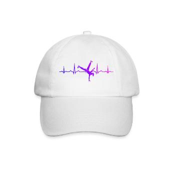 Streetdance Geschenkidee für eine Hip-Hop-Tänzerin - Baseballkappe - Weiß/Weiß - Vorne