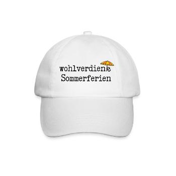 Wohlverdiente Sommerferien - Baseballkappe - Weiß/Weiß - Vorne