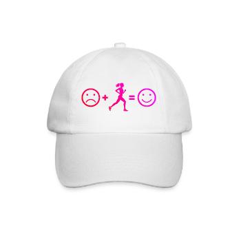 Running Gift Idea for a Running Lover - Baseball Cap - white/white - Front