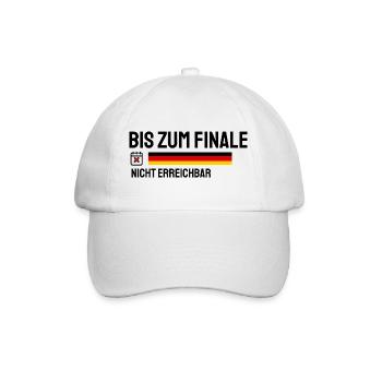 Bis zum Finale – Deutschland Fan Shirt - Baseballkappe - Weiß/Weiß - Vorne
