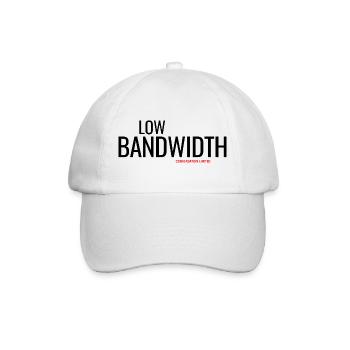 Low Bandwidth Minimalist Typography Streetwear - Baseball Cap - white/white - Front